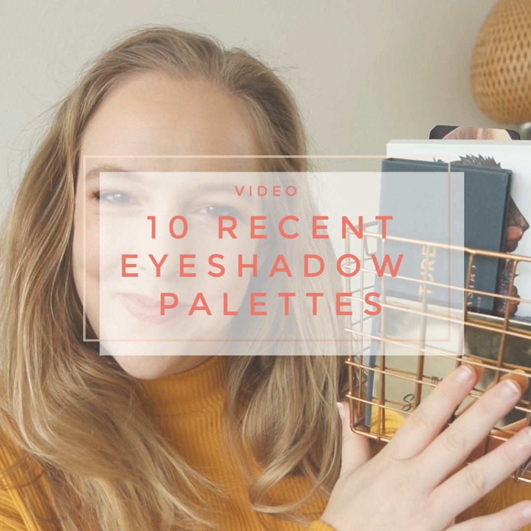 10 recent eyeshadow palettes review swatch look